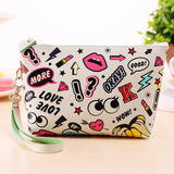 PU Leather Women Day Clutches Bags Makeup Bag