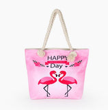 Flamingo Printed Casual Bag baech bags