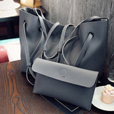 Vintage Handbags Women PU Leather Large Capacity
