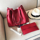 Vintage Handbags Women PU Leather Large Capacity