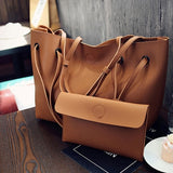 Vintage Handbags Women PU Leather Large Capacity