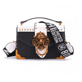 Fashion Metal Lion Head Mini Small Square Pack Shoulder Bag