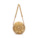 Fashion Designer Women Craft Bamboo Handbag beach bag