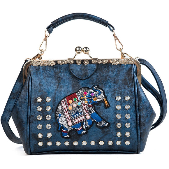 2019 High Quality Crystal elephant Women's Handbags